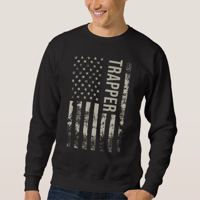 Sweatshirt Vintage US American Flag Trapper (Devant)