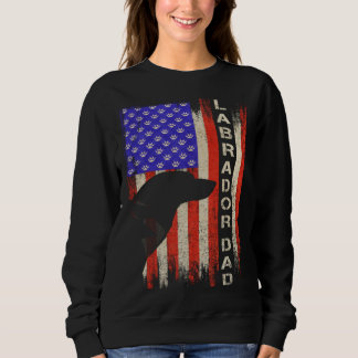 Sweatshirt Vintage USA Flag Proud Labrador Retriever Dad Lab 