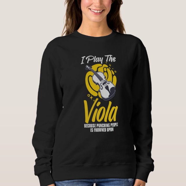 Sweatshirt Viola Instrument Music Notes Player Lesson Beginne (Devant)