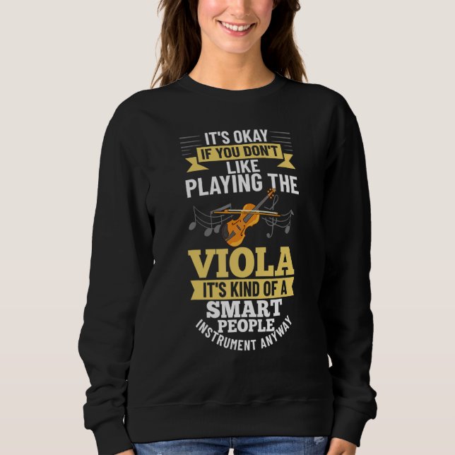 Sweatshirt Viola Instrument Music Notes Player Lesson Beginne (Devant)