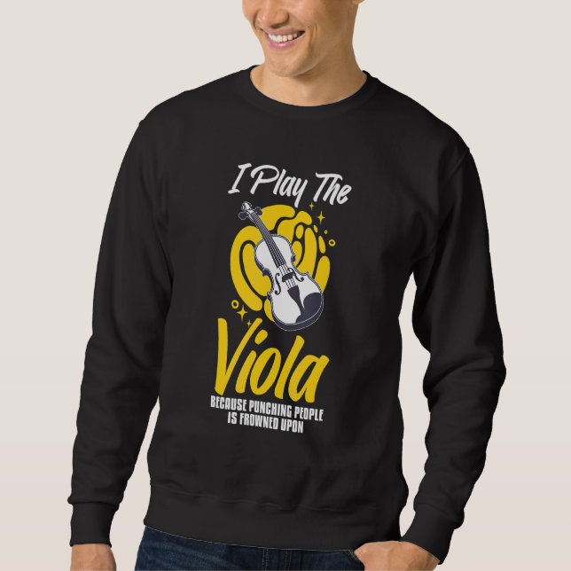 Sweatshirt Viola Instrument Music Notes Player Lesson Beginne (Devant)