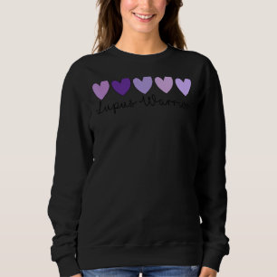 Sweatshirt Violet Coeur Lupus Sensibilisation Lupus Guerrier