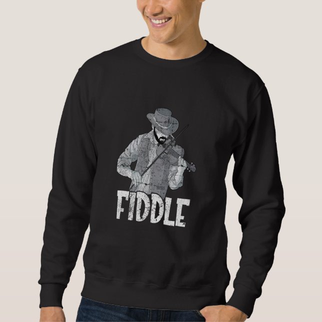 Sweatshirt Violin music violinist musician instrument fiddle  (Devant)