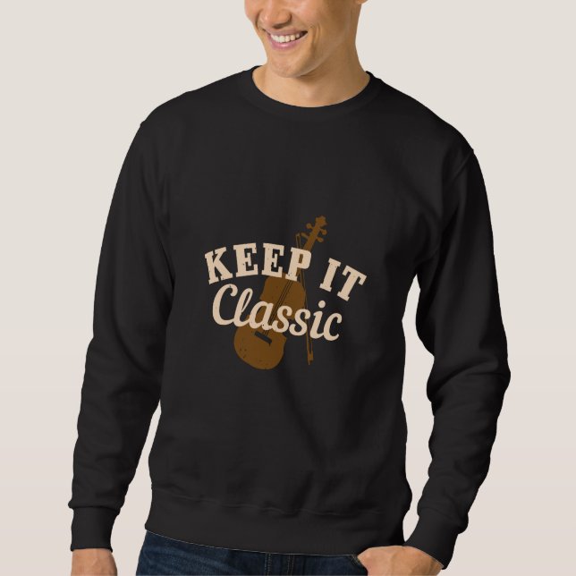 Sweatshirt Violon - Gardez-Le Classique (Devant)