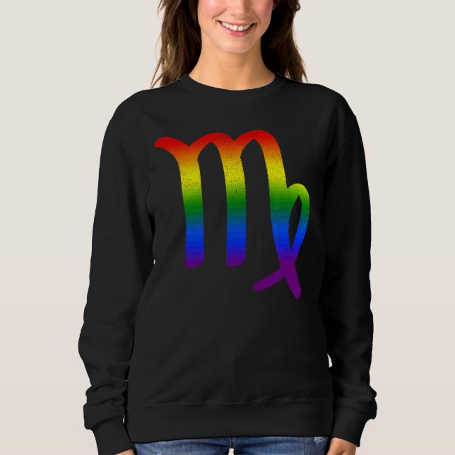 Sweatshirt Virgo Lgbt Symbole Zodiaque Lgbt Rainbow Pride Gay (Devant)