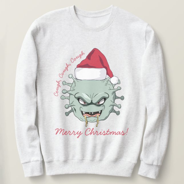 Sweatshirt Virus de Noël malin (Design devant)