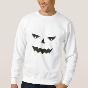 Sweatshirt Visage de citrouille maléfique et effrayant Jack O