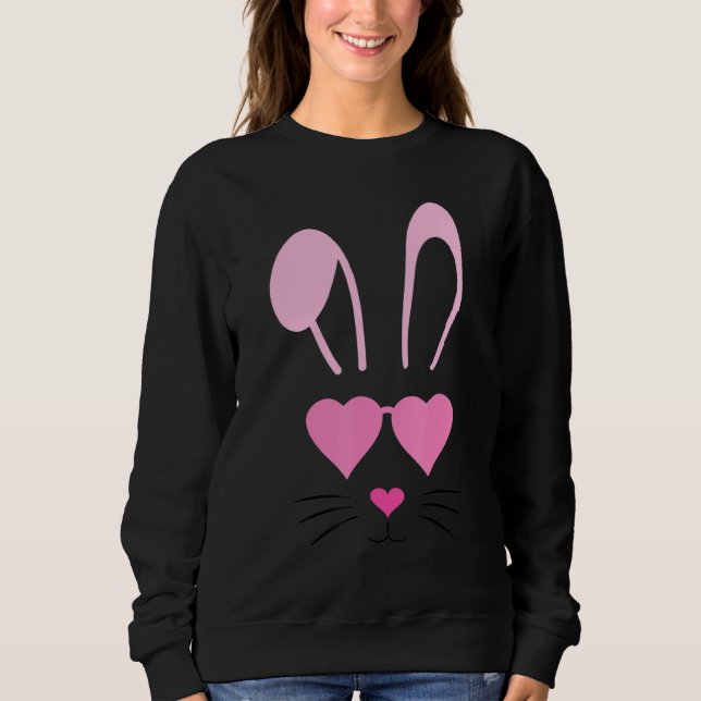 Sweatshirt Visage De Lapin Avec Lunettes De Soleil Pour Garço (Devant)