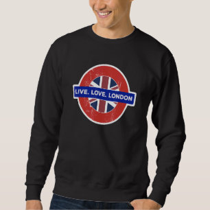 Sweatshirt Vivez Amour Londres Blague Angleterre Britannique