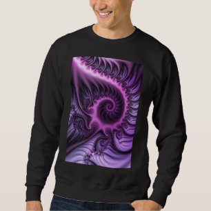 Sweatshirt Vivid Cool Abstrait rose violet Fractal Art Spiral
