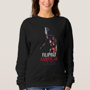 Sweatshirt Vivre Aux Philippines Aux Etats-Unis Demi-Américai