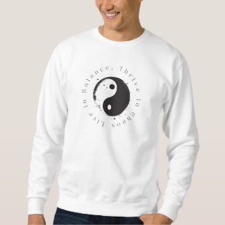 Sweatshirt Vivre dans l'équilibre Ying Yang