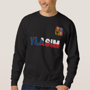 Sweatshirt Vlasim République Tchèque Drapeau Cardiaque Lion T