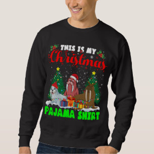 Sweatshirt Voici ma chemise de Noël en pyjama Père Noël ELF R