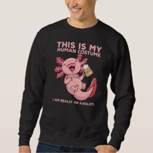 Sweatshirt Voici Ma Citation De Costume Humain Une Hallowee A