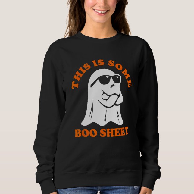 Sweatshirt Voici une feuille de boite du costume d'Halloween  (Devant)