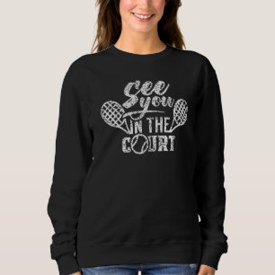 Sweatshirt Voir Dans Le Joueur De Court Match Équipe De Tenni