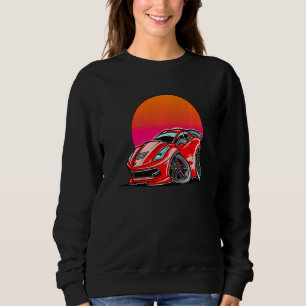 Sweatshirt Voiture Exotique Turbo Sports Sunset Car