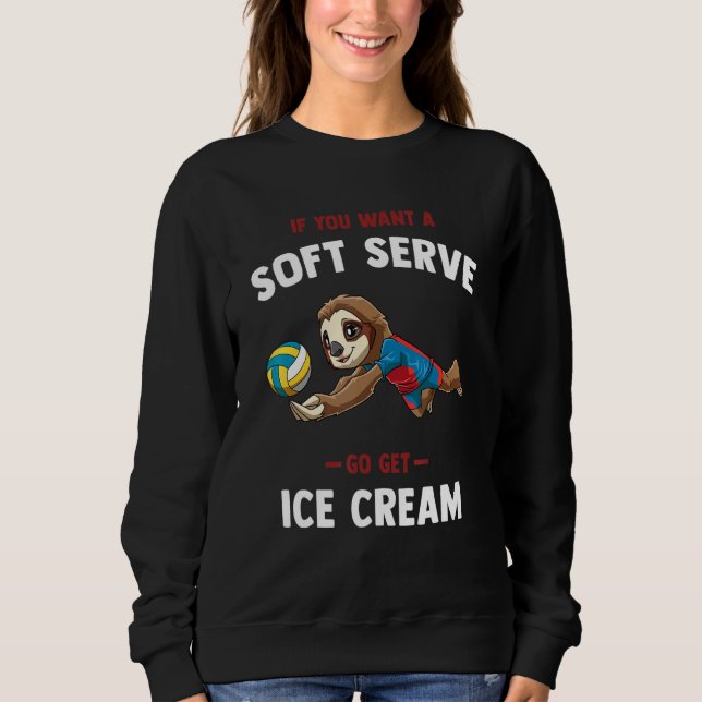 Sweatshirt Volleyball Soft Serve     Sloth Volleyball (Devant)