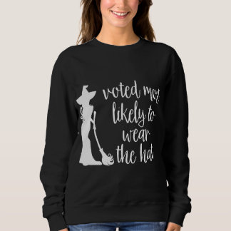 Sweatshirt Voté Le Plus Susceptible De Porter Le Casquette - 
