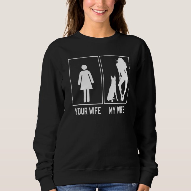 Sweatshirt Votre Femme Ma Femme Belge Malinois Pour Mari (Devant)