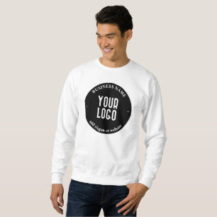 Sweatshirt Votre texte et votre logo téléchargé Noir et bla