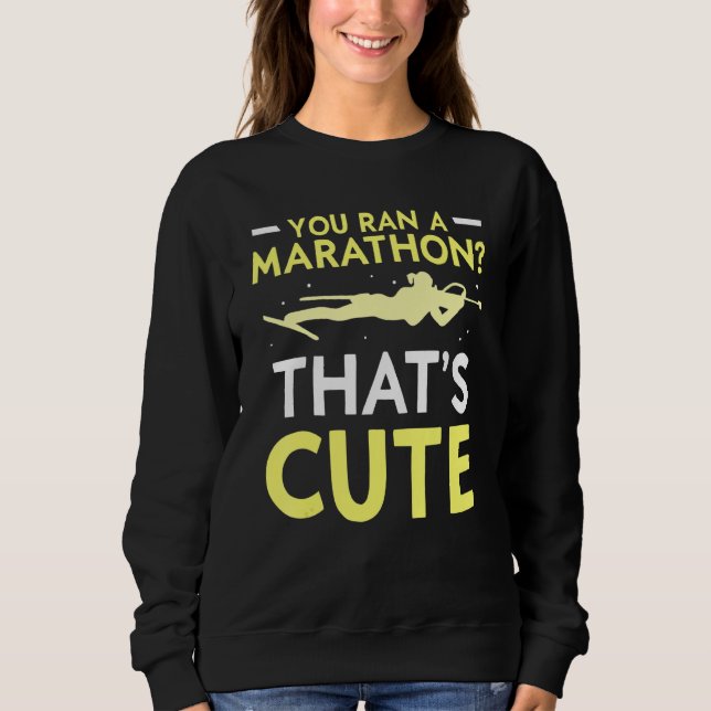 Sweatshirt Vous avez un marathon qui est un beau biathlon spo (Devant)