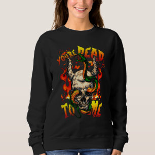 Sweatshirt Vous êtes mort pour moi Halloween Demon Face Snake