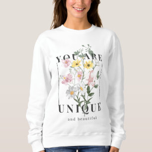 Sweatshirt Vous êtes un Slogan floral unique