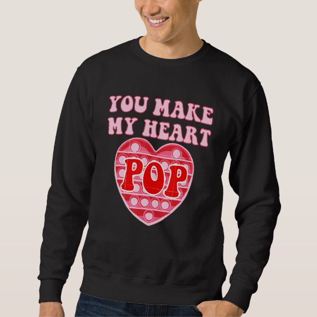 Sweatshirt Vous Faites Mon Coeur Pop Heureuse Sainte-Valentin (Devant)