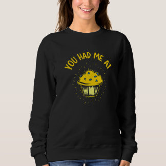 Sweatshirt Vous m'avez eu aux muffins aux myrtilles Myrtille