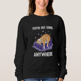 Sweatshirt Vous n'allez nulle part Chat sur un sac 1