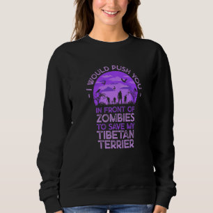 Sweatshirt Vous poussez dans les zombies pour sauver mon terr