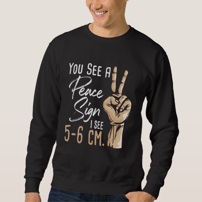 Sweatshirt Vous Voyez Un Panneau De Paix - Mini-Femme Doula G (Devant)