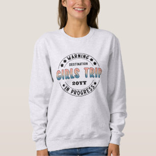 Sweatshirt Voyage sur mesure de filles en cours Dégradé Drôle