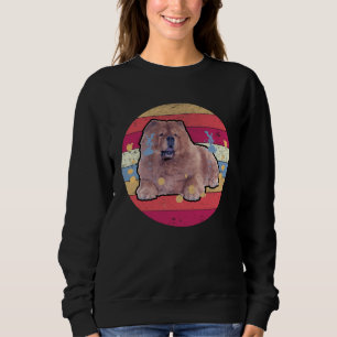 Sweatshirt Vue rétro coeur quatre pattes chiot drôle race de