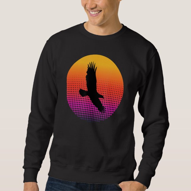 Sweatshirt Vulture Eagle Bird Flying in the Sky at Sunset Ani (Devant)