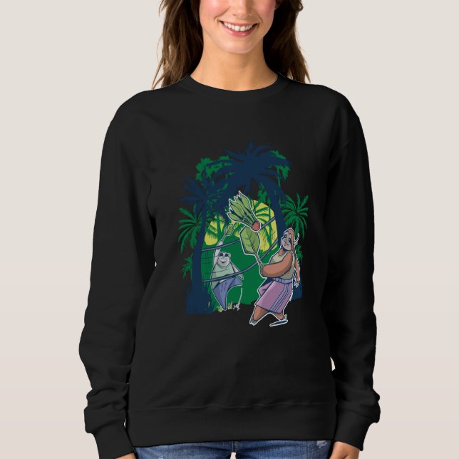 Sweatshirt VXL Badminton Racquet Sport Panda Sloth Strokes (Devant)