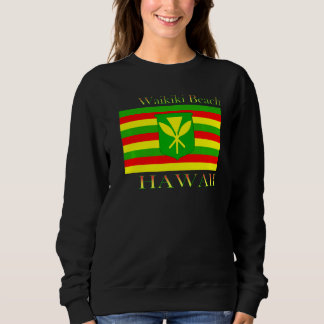 Sweatshirt Waikiki Beach Hawaii Islands Hawaii Flag Beach