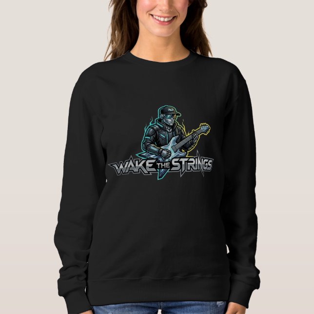 Sweatshirt Wake The Strings Retro Future Art (Devant)