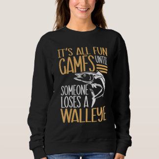 Sweatshirt Walleye Angling Fish Freshwater Fisherman Fishing 