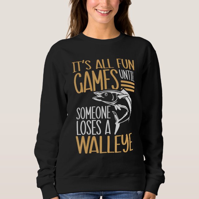 Sweatshirt Walleye Angling Fish Freshwater Fisherman Fishing  (Devant)