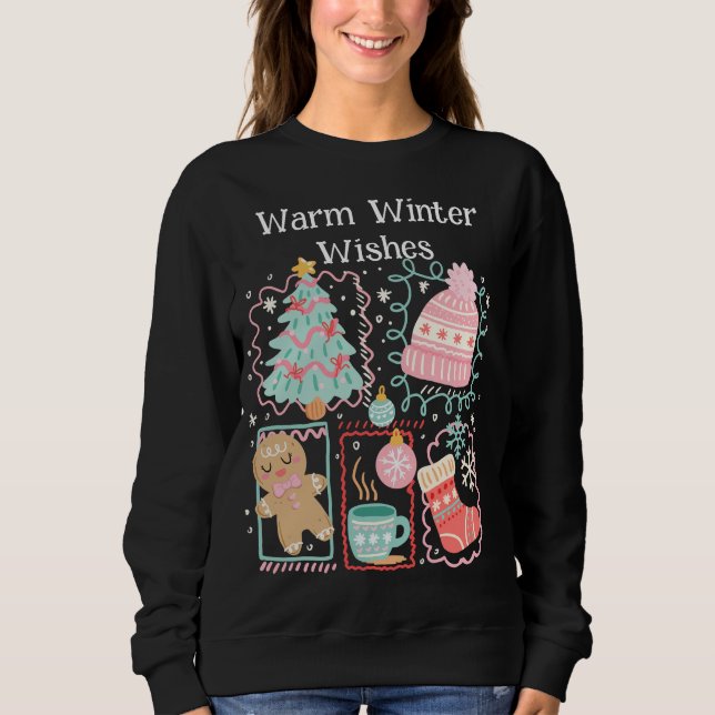 Sweatshirt Warm Winter Wishes  (Devant)