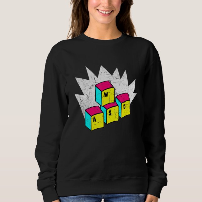 Sweatshirt WASD It's What Moves Me Funny Computer Video Games (Devant)