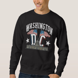 Sweatshirt Washington Dc Capitol Hill Usa Drapeau Souvenir Sk