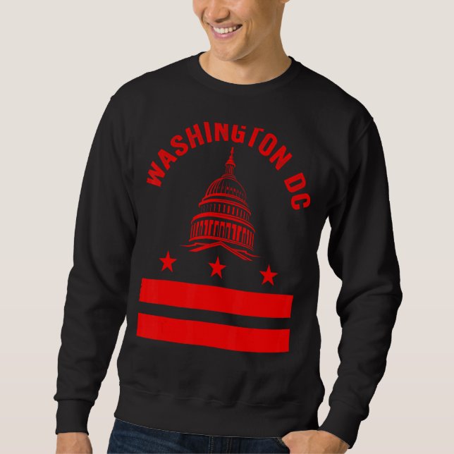 Sweatshirt Washington Dc Drapeau Amour Capitol Hill Souvenir (Devant)