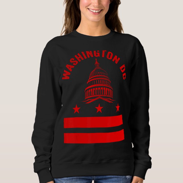 Sweatshirt Washington Dc Drapeau Amour Capitol Hill Souvenir (Devant)