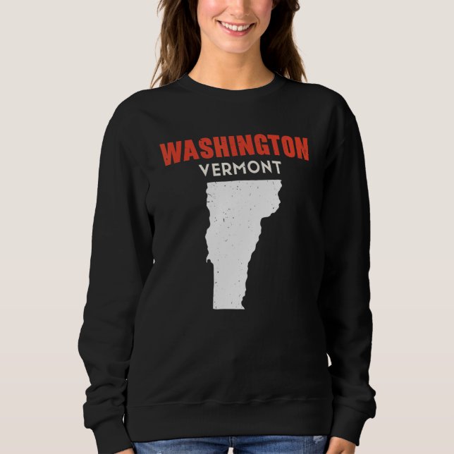 Sweatshirt Washington Vermont USA State America Travel Vermon (Devant)