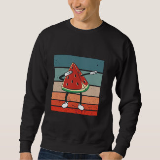 Sweatshirt Watermelon slice dabbing cartoon arms and legs dan