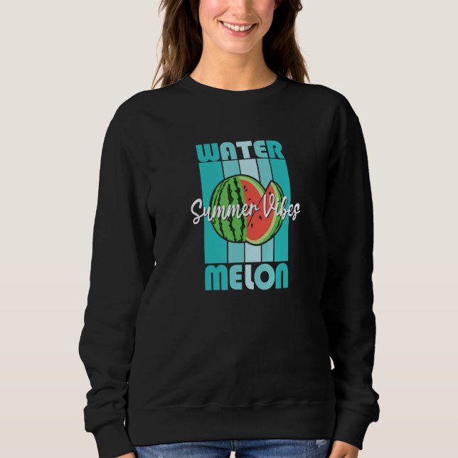 Sweatshirt Watermelon Summer Vibes Cool Tropical Melon Cute V (Devant)